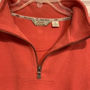 Tommy Bahama 1/4 zip, Women’s size XL (16), Salmon color.